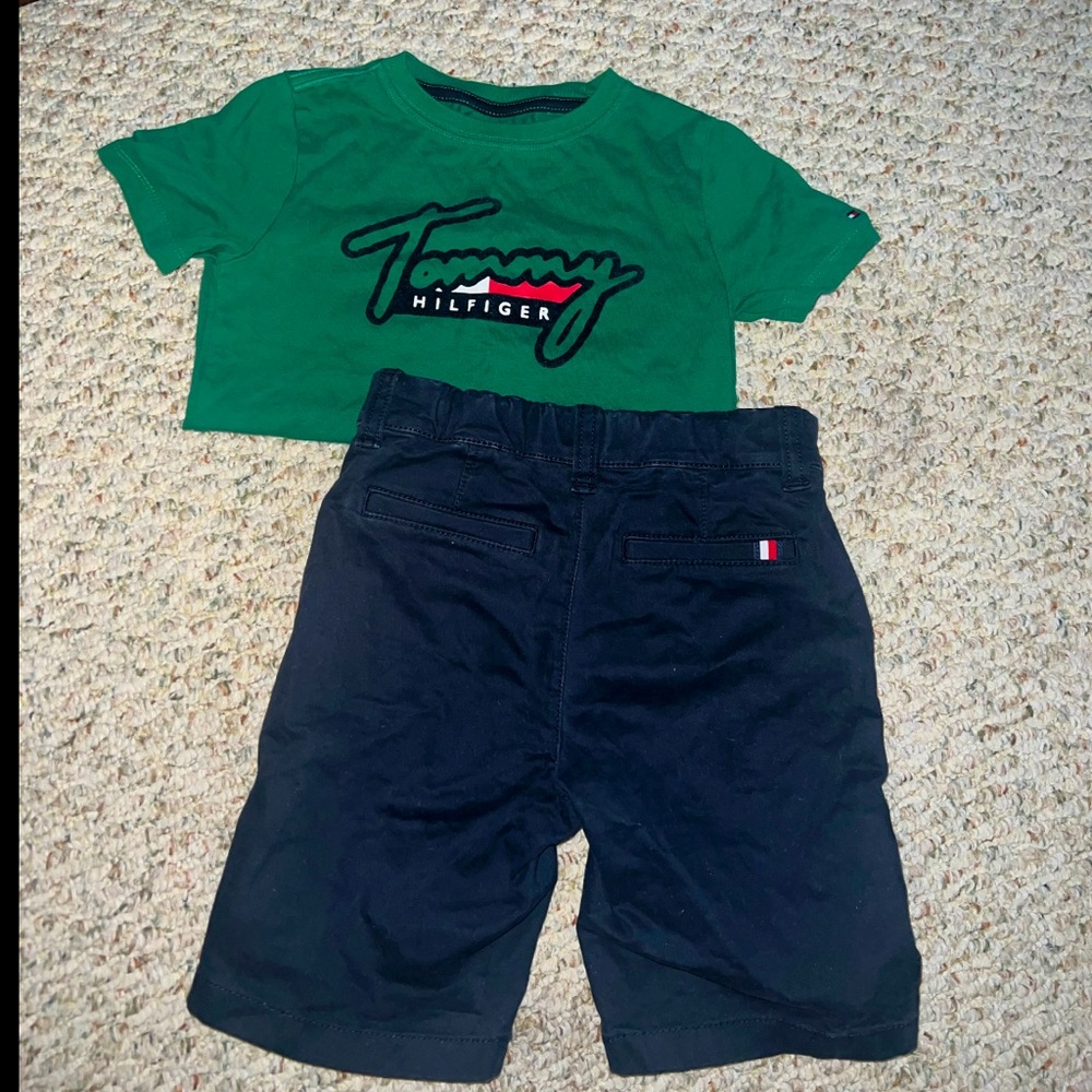 TOMMY HILFIGER BOYS SHIRT & SHORTS